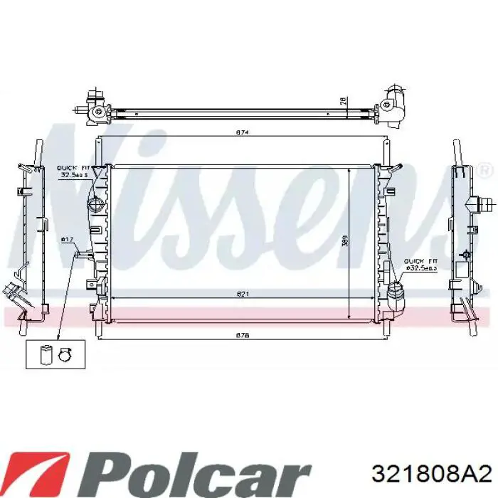 Радиатор 3218082 Polcar