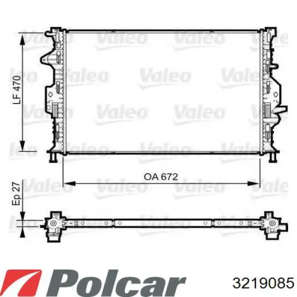 Радиатор 3219085 Polcar