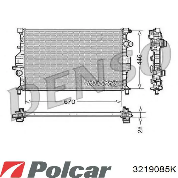 Радиатор 3219085K Polcar