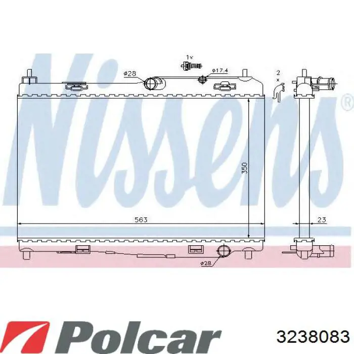 Радиатор 3238083 Polcar