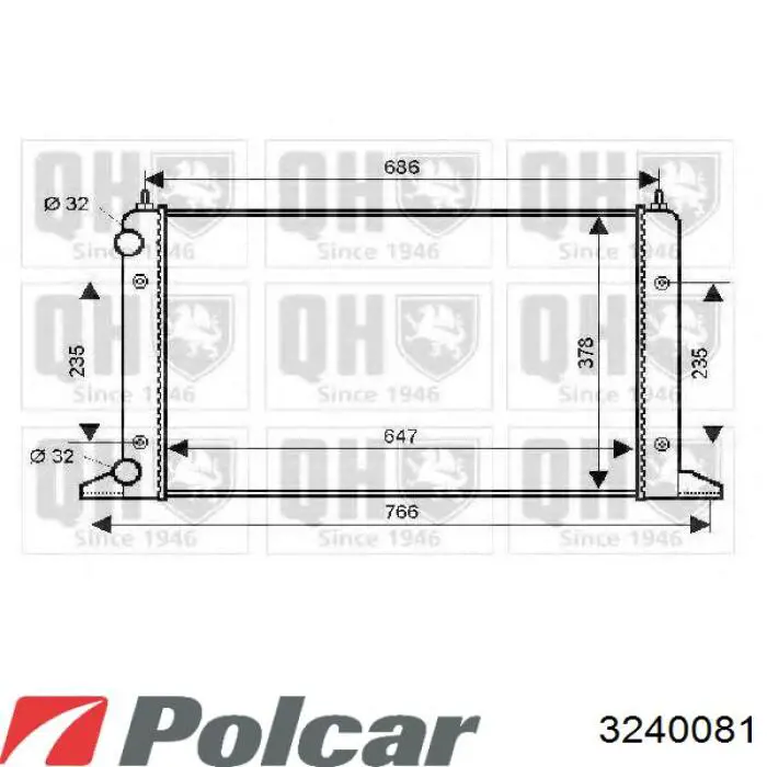 3240081 Polcar Радиатор основной