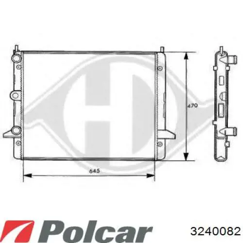 3240082 Polcar радиатор