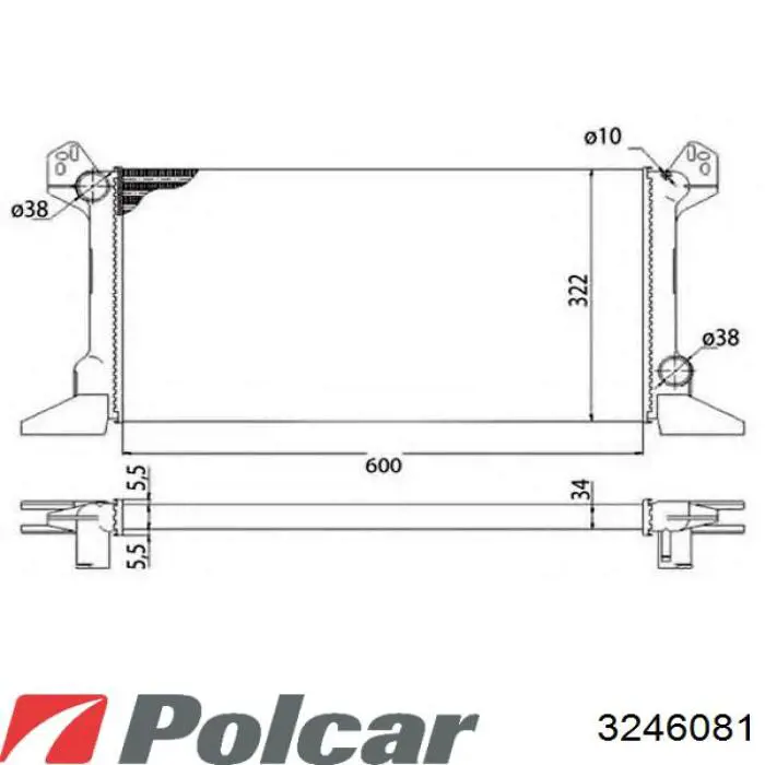 Радиатор охлаждения Ford 7138208