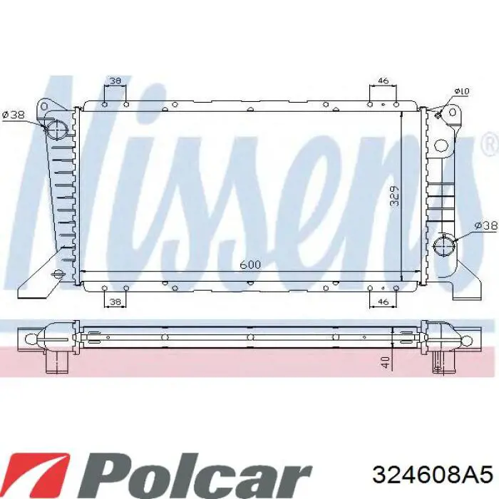 Радиатор 324608A5 Polcar