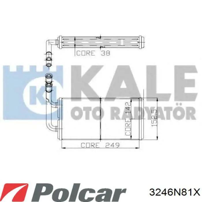 Радиатор печки 3246N81X Polcar