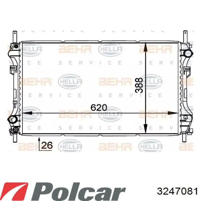 3247081 Polcar Радиатор основной