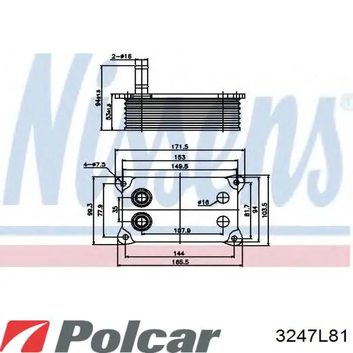 3247L81 Polcar радиатор масляный