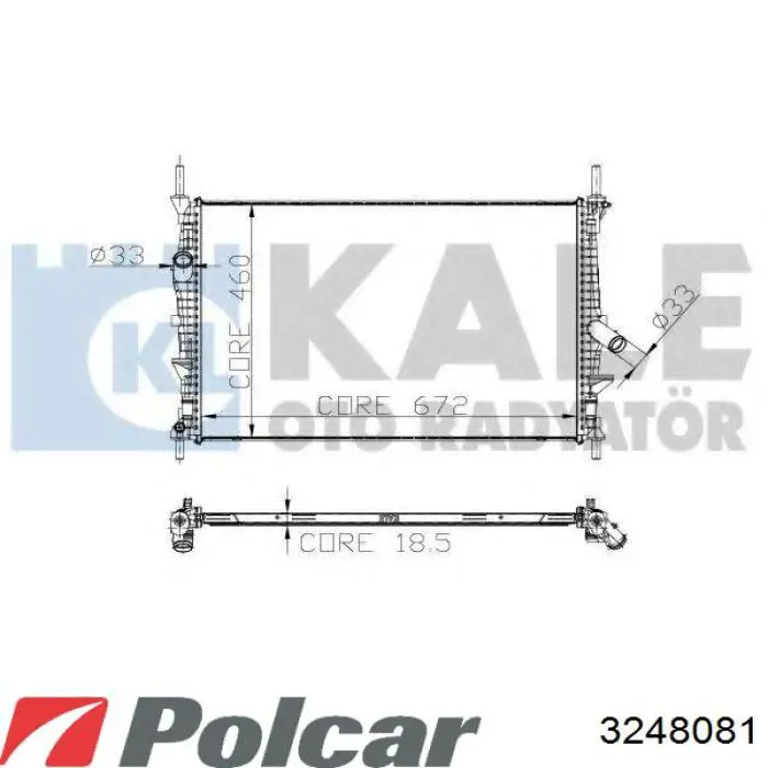 3248081 Polcar Радиатор основной