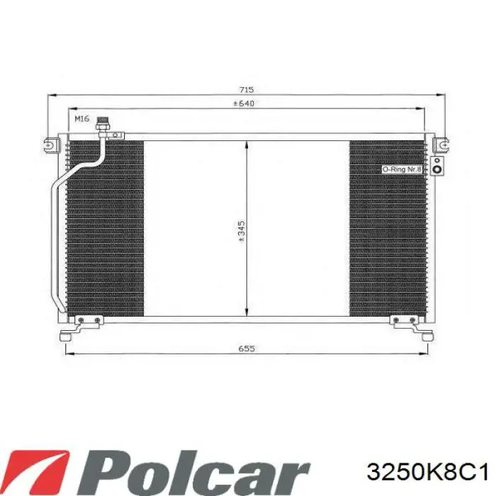 3250K8C1 Polcar радиатор кондиционера