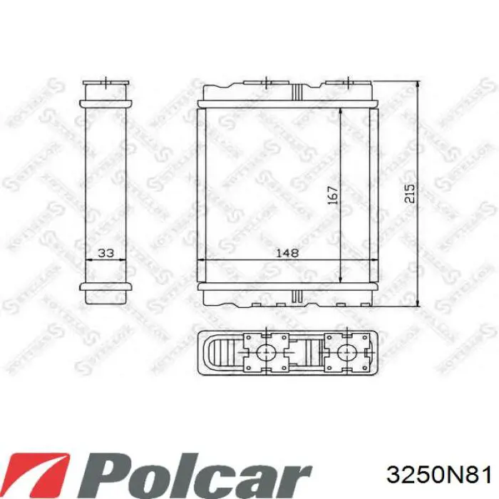 Radiador de calefacción 3250N81 Polcar