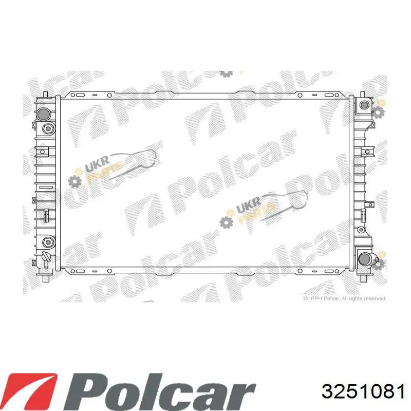 Купить 3251081 Polcar Радиатор водяной