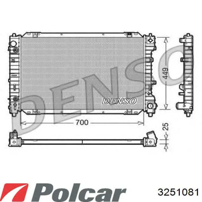Радиатор 3251081 Polcar