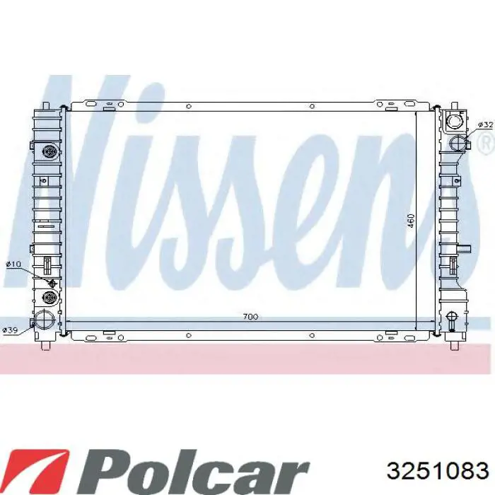 Радиатор 3251083 Polcar