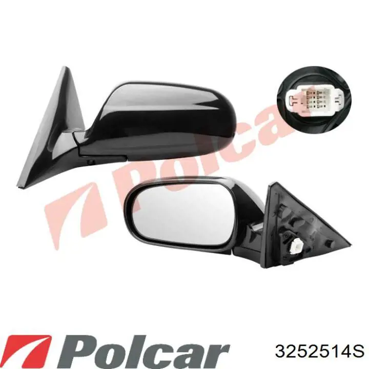 Левое боковое зеркало 3252514S Polcar