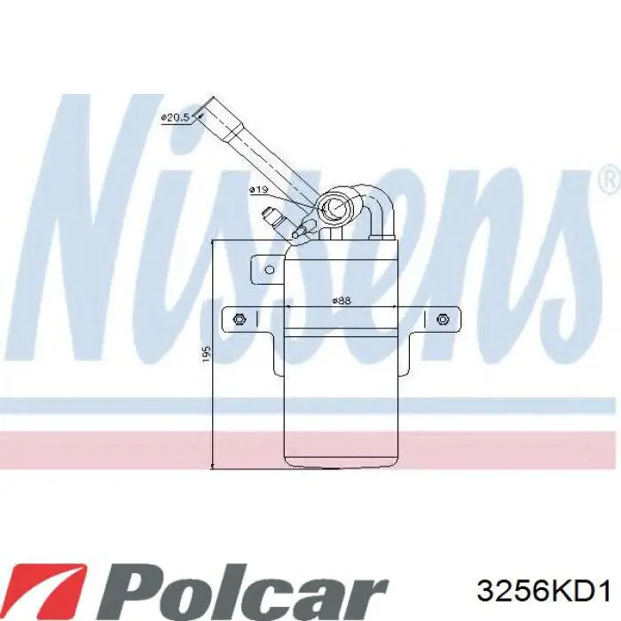 Осушитель кондиционера 3256KD1 Polcar