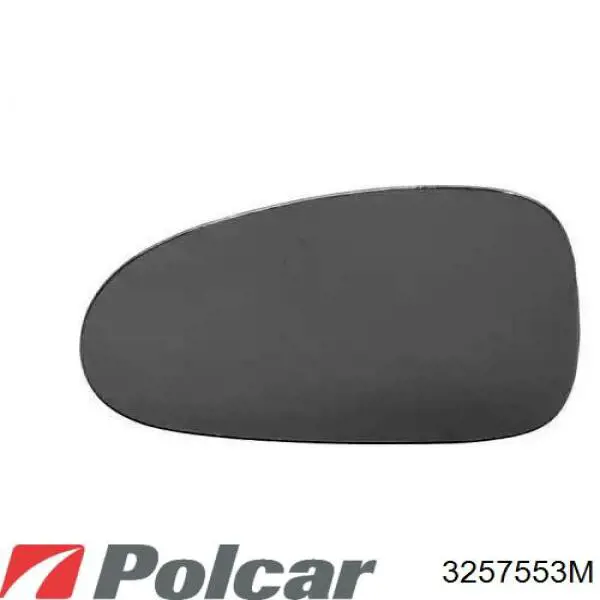 Стекло правого зеркала заднего вида 3257553M Polcar