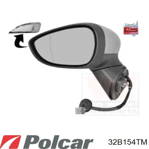 Купить 32B154TM Polcar Накладка водительского зеркала