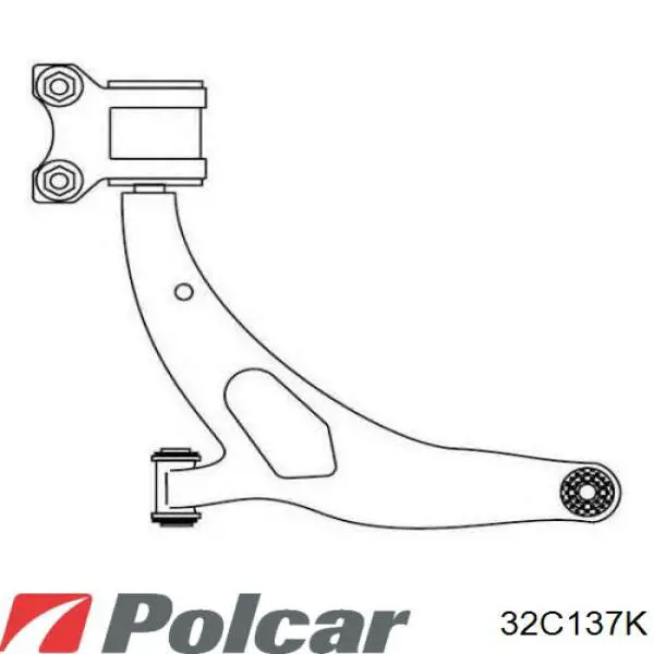 32C137K Polcar Рычаг передней подвески нижний левый
