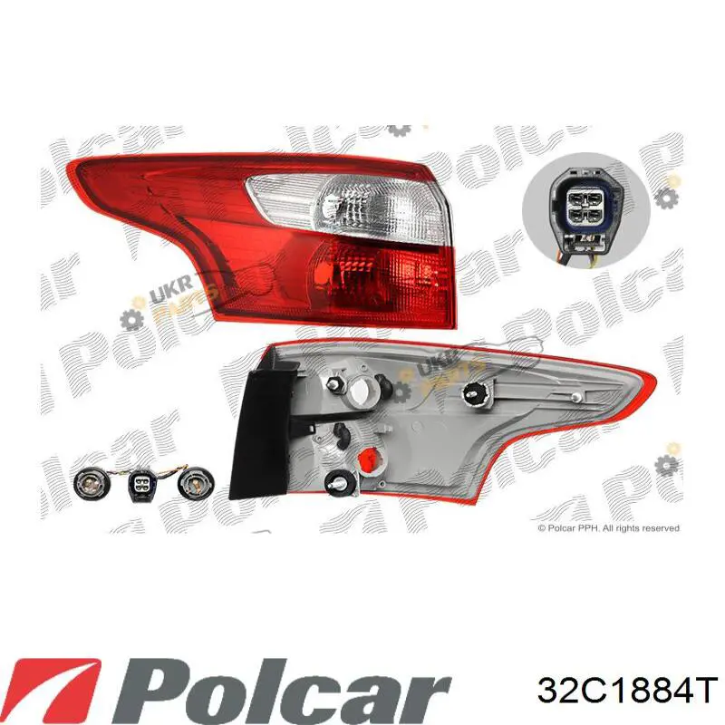 Фонарь задний правый внешний 32C1884T Polcar