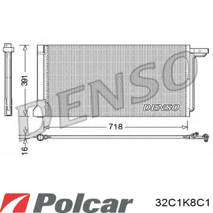 Конденсатор кондиционера Polcar 32C1K8C1 цена, от 57.11 USD