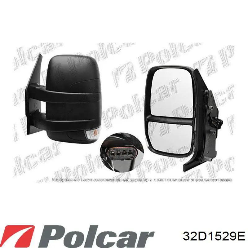 32D1529E Polcar Зеркало заднего вида правое