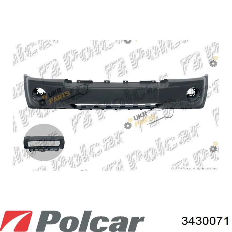 3430071 Polcar передний бампер