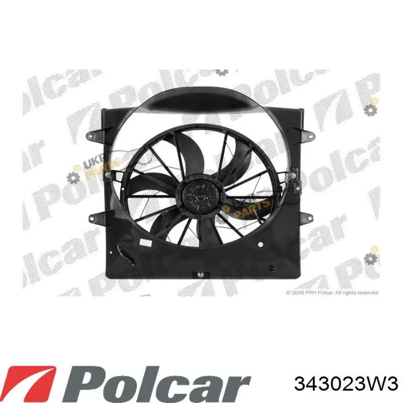 Диффузор радиатора охлаждения Polcar 343023W3