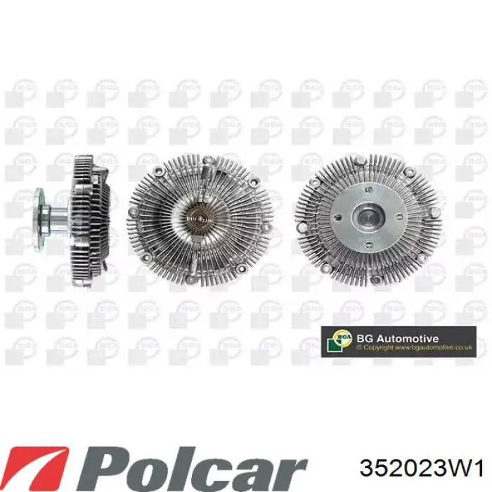 Электровентилятор охлаждения в сборе (мотор+крыльчатка) POLCAR 352023W1