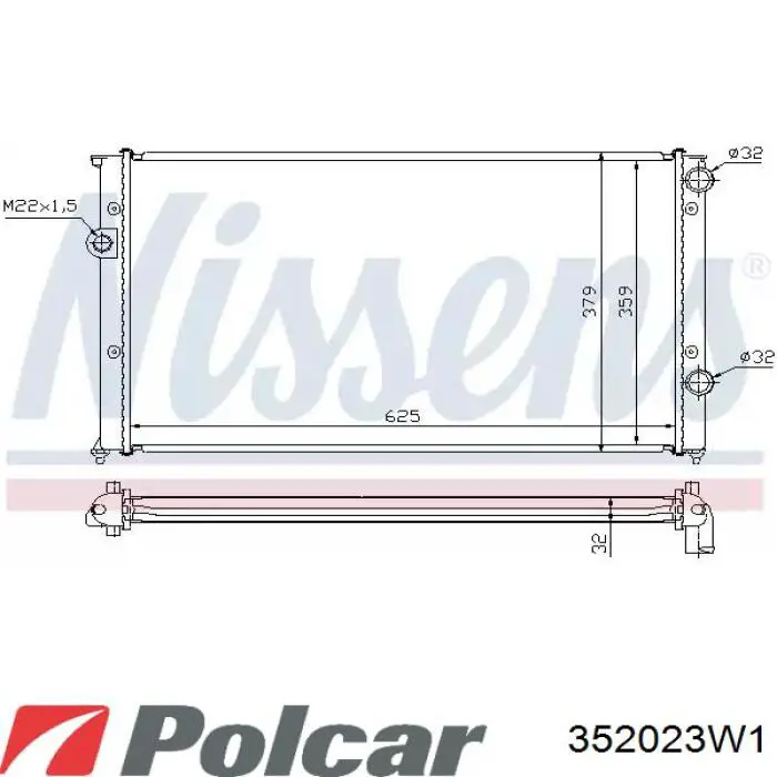 352023W1 Polcar Диффузор радиатора охлаждения в сборе с мотором