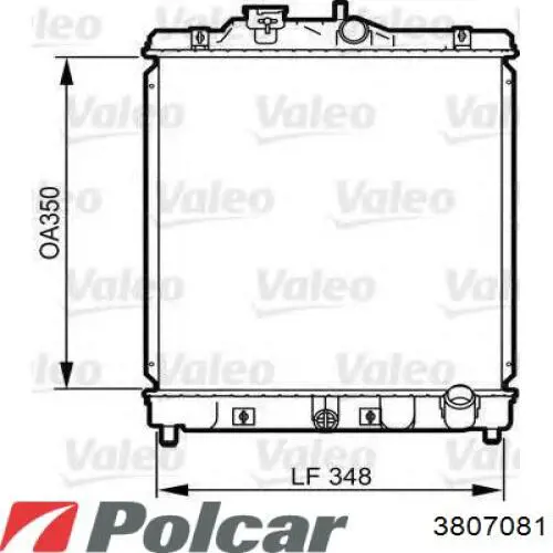 Купить 3807081 Polcar Радиатор водяной