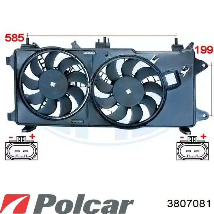 Радиатор охлаждения двигателя Polcar 3807081 цена, от 36.01 USD