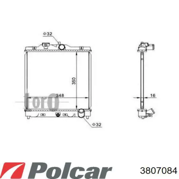 3807084 Polcar радиатор
