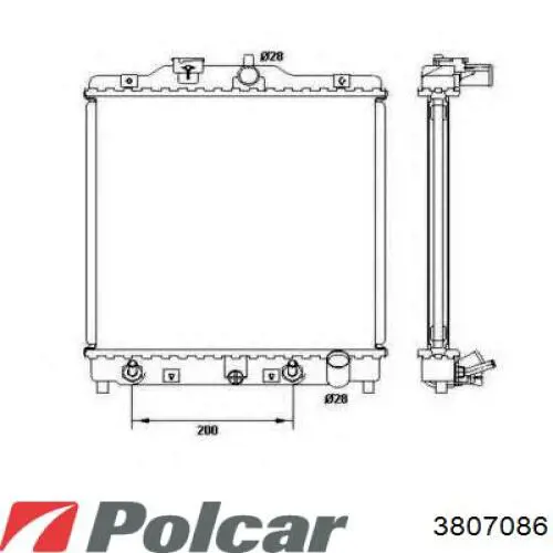 3807086 Polcar радиатор