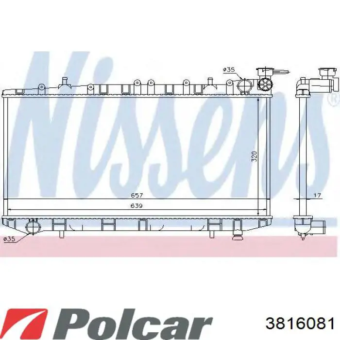 Радиатор 3816081 Polcar