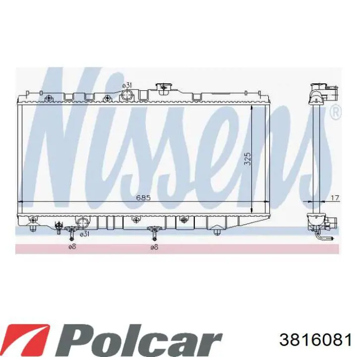 Радиатор охлаждения Polcar 3816081