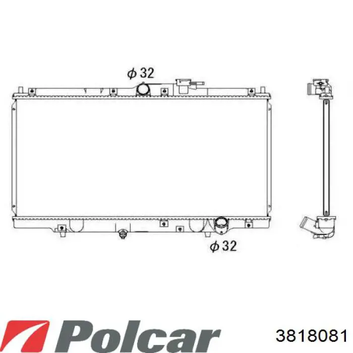 Радиатор 3818081 Polcar