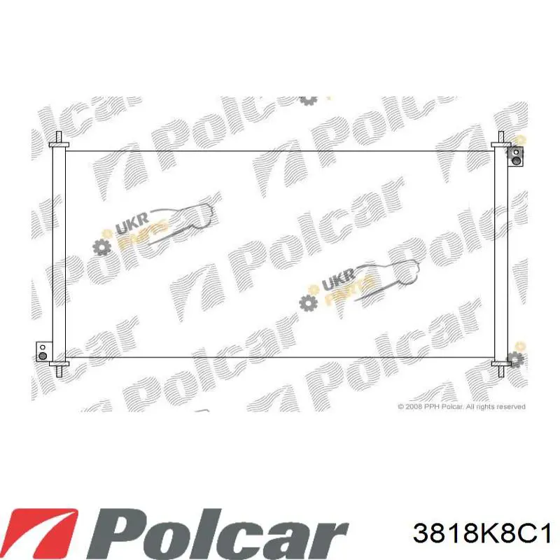 Радиатор кондиционера 3818K8C1 Polcar