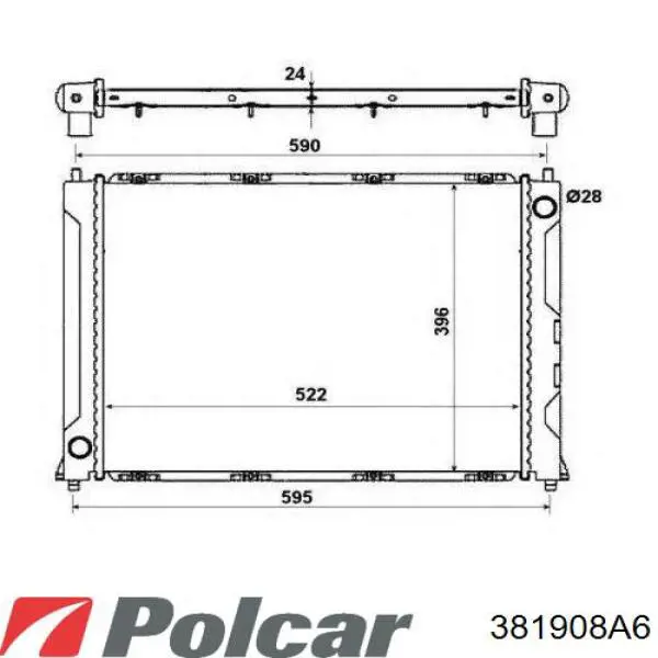 Радиатор охлаждения Polcar 3819086