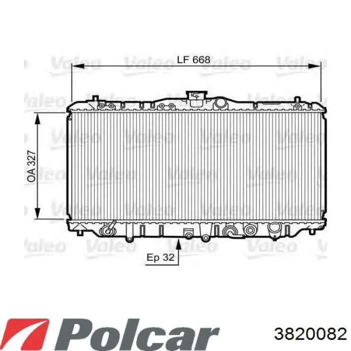 3820082 Polcar радиатор