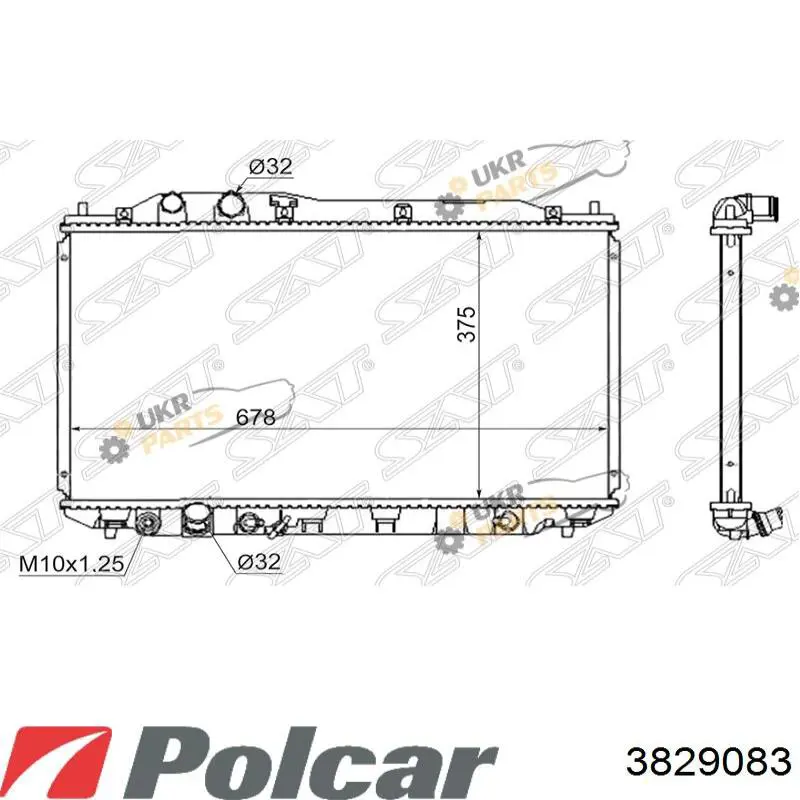 Радиатор 3829083 Polcar