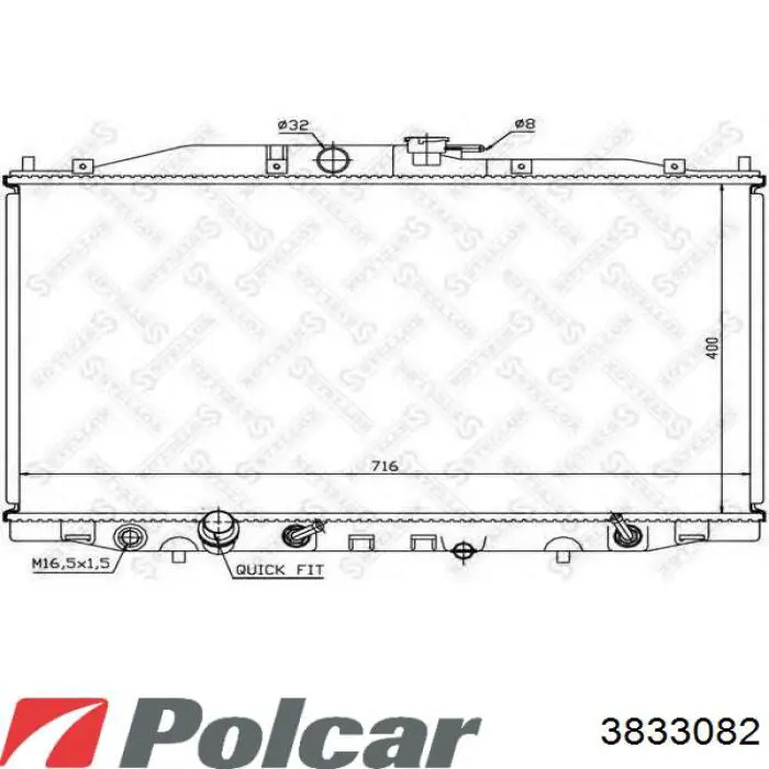 Радиатор 3833082 Polcar