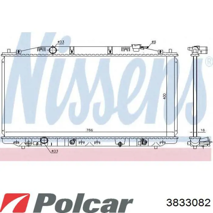 3833082 Polcar Радиатор основной