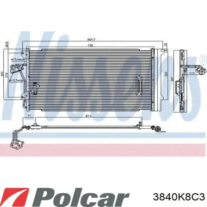 Радиатор 3840K8C3 Polcar