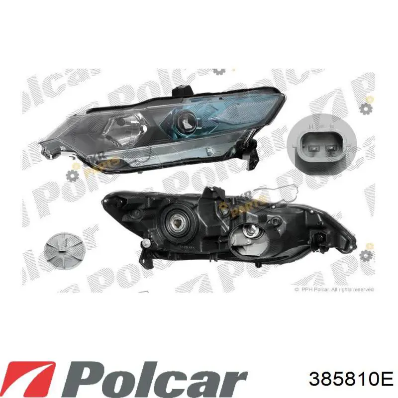 Фара правая 385810E Polcar