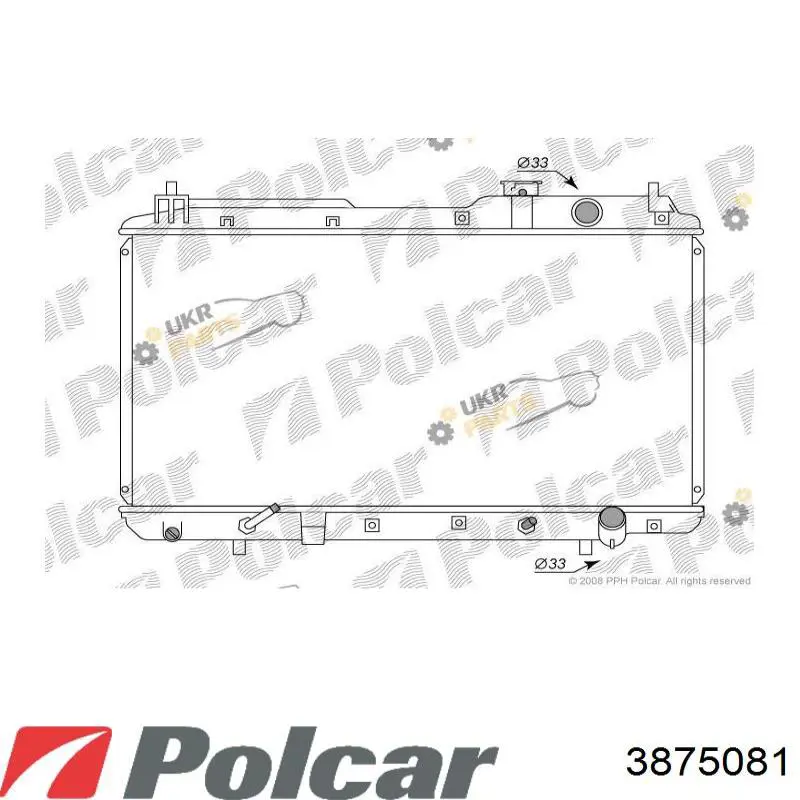 Радиатор 3875081 Polcar