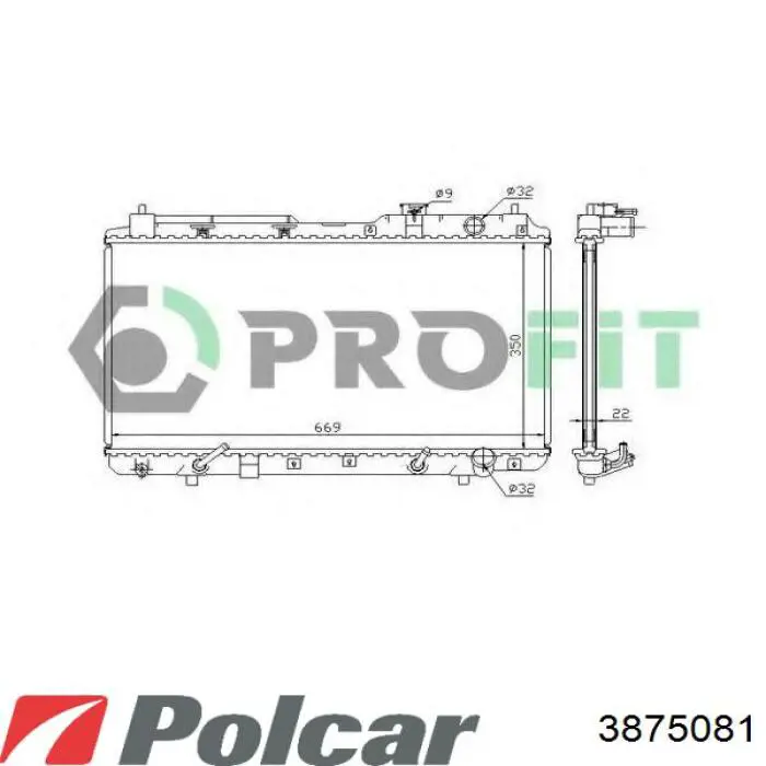 Купить PL082691 Koyorad Радиатор водяной