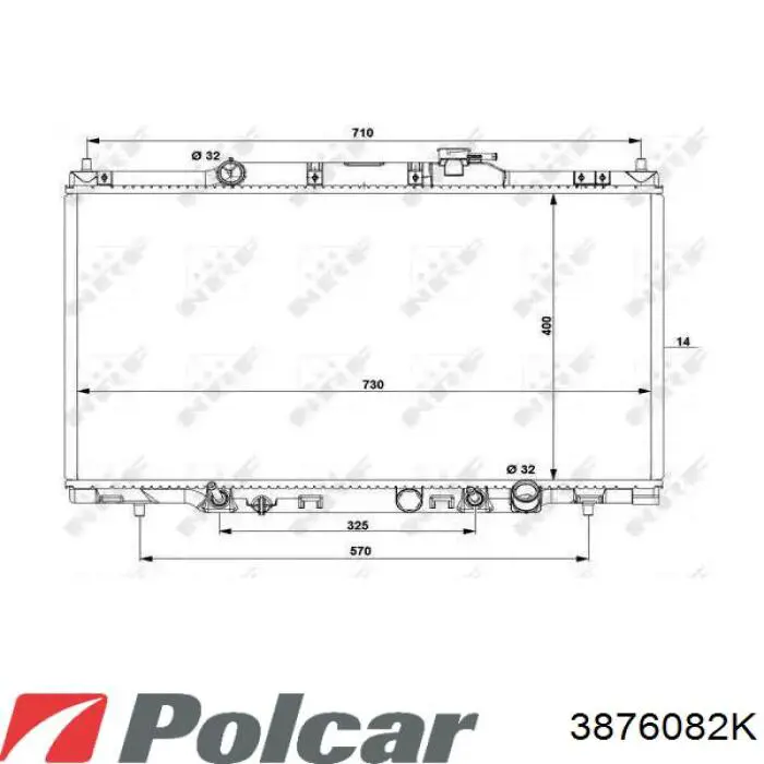 3876082K Polcar Радиатор основной