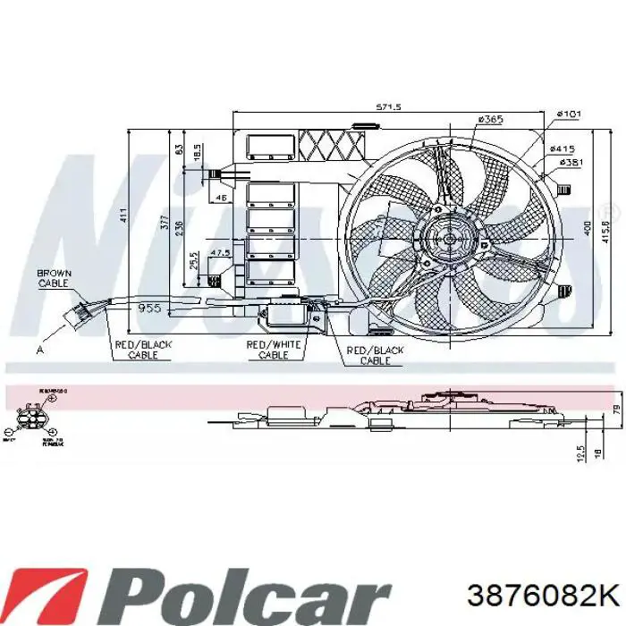 Радиатор охлаждения двигателя Polcar 3876082K цена, от 73.00 USD