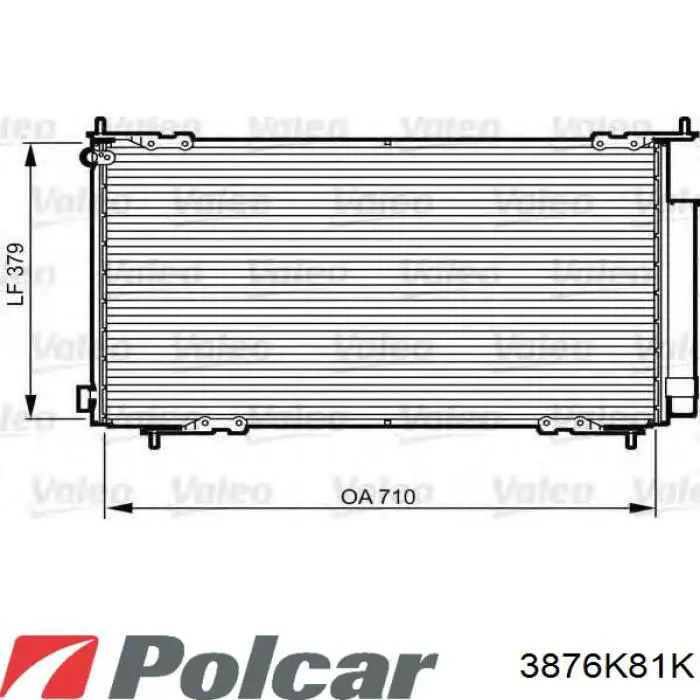 Радиатор кондиционера 3876K81K Polcar