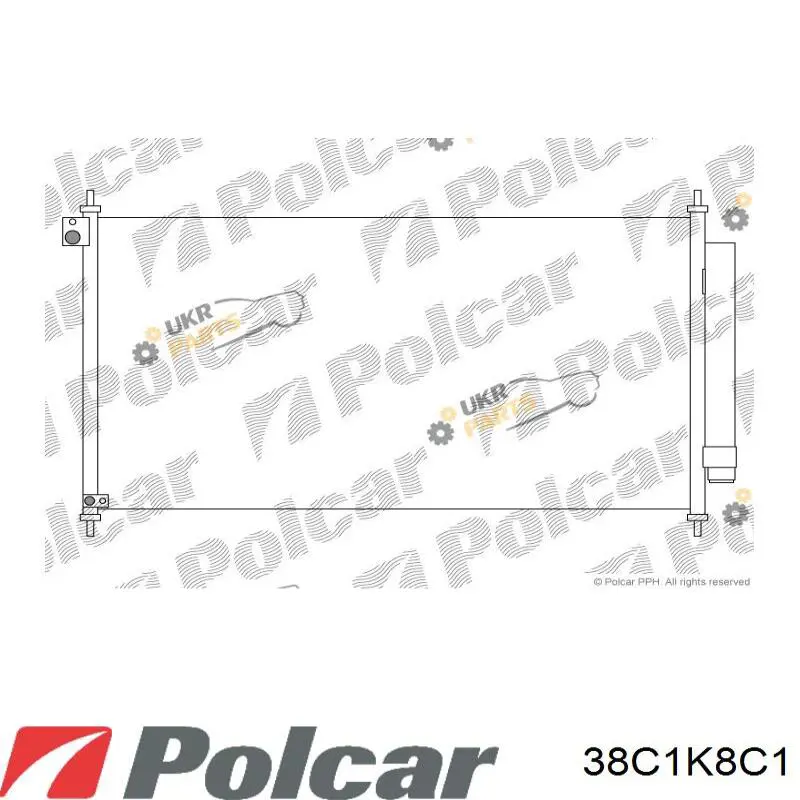 Радиатор кондиционера POLCAR 38C1K8C1